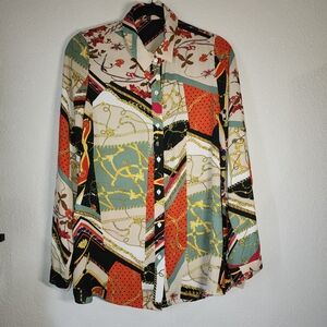 Fashion Nova Multicolor Patterned Shirt